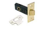  Tubular Latch 76mm Bolt Through Fix Electro Brass