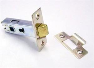 Tubular Latch 63mm Bolt Through Fix Nickel Plated