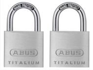 ABUS 64/30T Titalium Padlock Steel Shackle 30mm (Twin Pk)