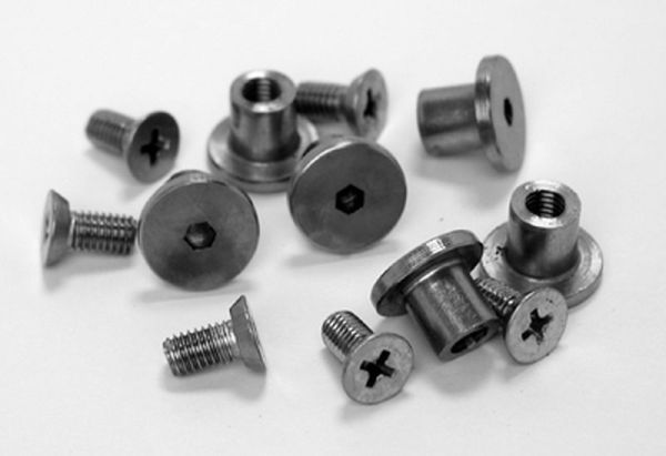 ACCESS HARDWARE T194S Bolts Nuts 12mm Board SS Set 6