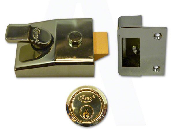  Rim Nightlatch Deadlocking With Cylinder Brasslux