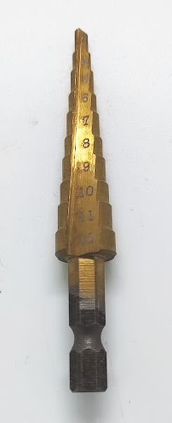  Step Drill 1/2in 13 Step Titanium HSS