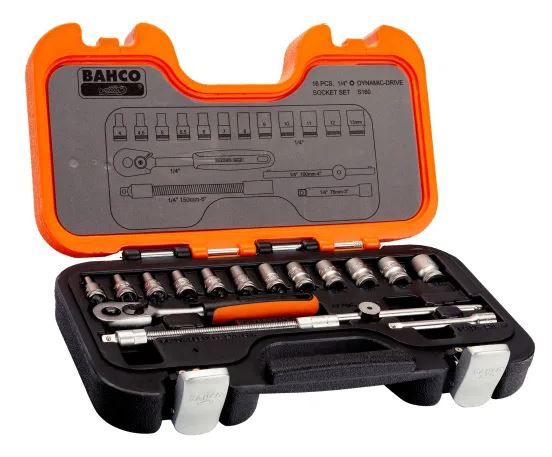 BAHCO S160 Socket Set 1/4in Drive 16pc