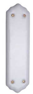  Finger Plate 289mm White Plain