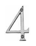  Numeral Face Fix 76mm No.4 Polished Chrome