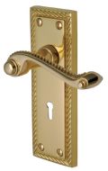  Georgian Lever Lock 152x52mm Polished Brass