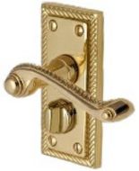  Georgian Lever Privacy Furn 111x51mm Pol Brass