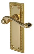  Georgian Lever Latch Furn 152x52mm Polished Brass
