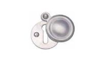  Escutcheon Key Covered 32mm Satin Chrome