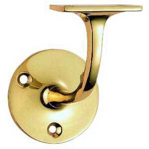  Handrail Bracket 64mm Polished Brass