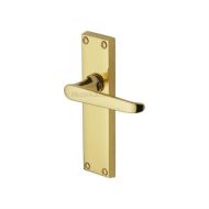 HERITAGE BRASS V3913-PB Victoria Lever Furn Latch Long Plate PB