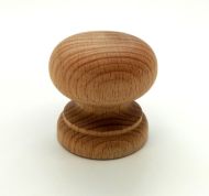  Knob 50mm Dia Plain Beech