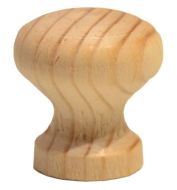  Knob 25mm Dia Plain Pine