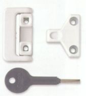  Window Metal Case Lock & Key White