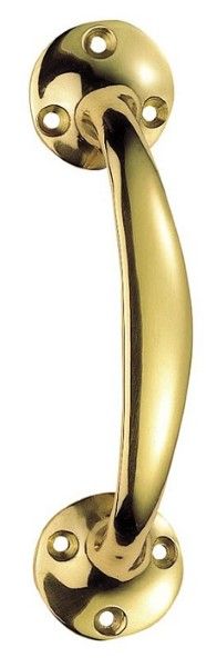 CARLISLE BRASS AA36 Pull Handle Victorian Bow 150mm Polished Brass