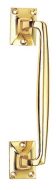  Pull Handle Pub Style 252mm Polished Brass