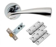  Sintra Lever On Rose Door Pack Polished Chrome