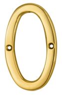 CARLISLE BRASS N0PVD Numeral 76mm No.0 Stainless Brass PVD
