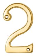 CARLISLE BRASS N2PVD Numeral 76mm No.2 Stainless Brass PVD