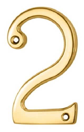 CARLISLE BRASS N2PVD Numeral 76mm No.2 Stainless Brass PVD