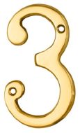 CARLISLE BRASS N3PVD Numeral 76mm No.3 Stainless Brass PVD