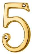 CARLISLE BRASS N5PVD Numeral 76mm No.5 Stainless Brass PVD