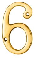 CARLISLE BRASS N6PVD Numeral 76mm No.6 Stainless Brass PVD