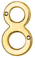 CARLISLE BRASS N8PVD Numeral 76mm No.8 Stainless Brass PVD