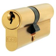  Euro Double Cylinder 85mm Polished Brass