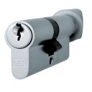  Euro Cylinder & Turn 80mm Satin Chrome