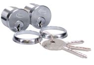  Threaded Cylinders Pair Satin Chrome