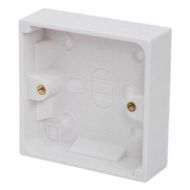  Surface Pattress Box Single 32mm White