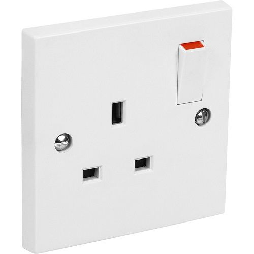  Switched Socket Single 13A White