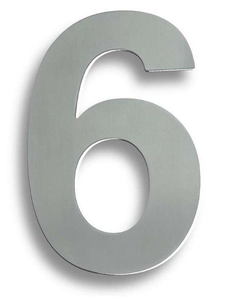EUROSPEC NUM10176/9SSS Numeral 178mm No.6 Or 9 Satin Stainless Steel