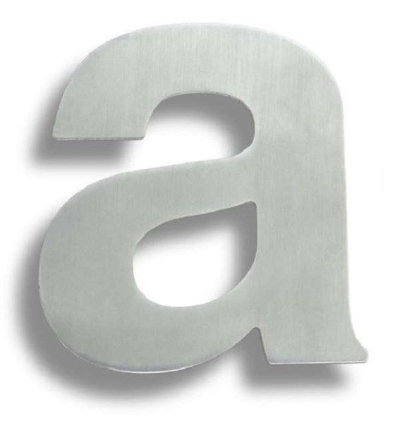  Letter Conc Fix 89mm 'a' Stainless Steel