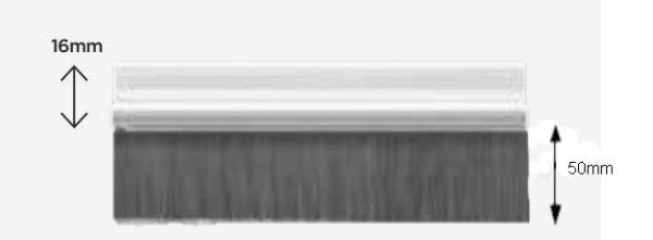 EXITEX Brush Excluder 50mm Brush 2134mm (84) Alum