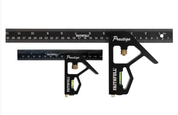 FAITHFULL Combination Square Set 150 & 300mm