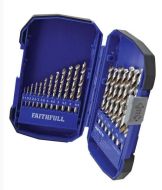 FAITHFULL Cobalt Drill Bit Set 1-10mm 19pc
