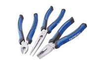 FAITHFULL Plier Set Soft Grip 3Pce