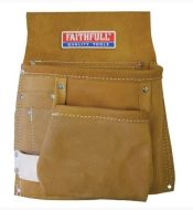 FAITHFULL STNP2 Nail Pouch 2 Pocket Leather