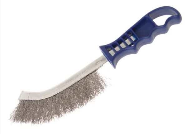 FAITHFULL FAIWBHANDSS Wire Scratch Brush S/Steel Blue Handle