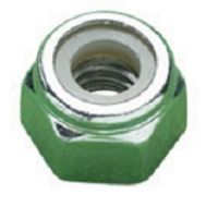  Nut Hex Nylon Locking M4 Zinc Plated