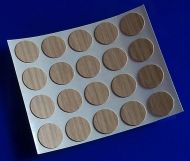  Caps Self Adhesive Light Oak 13mm