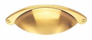  Traditional Cup Drawer Front Pull 64mm Satin Brass