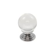 CARLISLE BRASS FTD690ACTC Clear Ball Cupboard Knob 30mm CP
