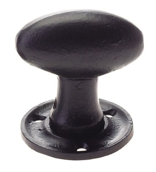  7129-M Mortice Knob Oval Antique Black