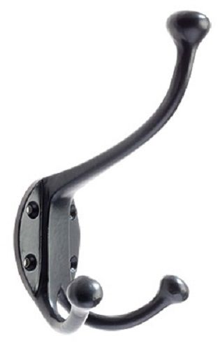  7151 Hat & Coat Hook Triple Black