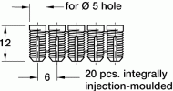 HAFELE 042.98.051 Expanding Sleeves 5x12mm