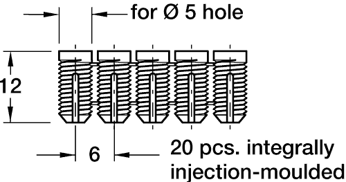 HAFELE 042.98.051 Expanding Sleeves 5x12mm