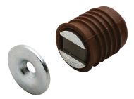 HAFELE 246.03.101 Magnetic Catch Flush Pressed In Brown